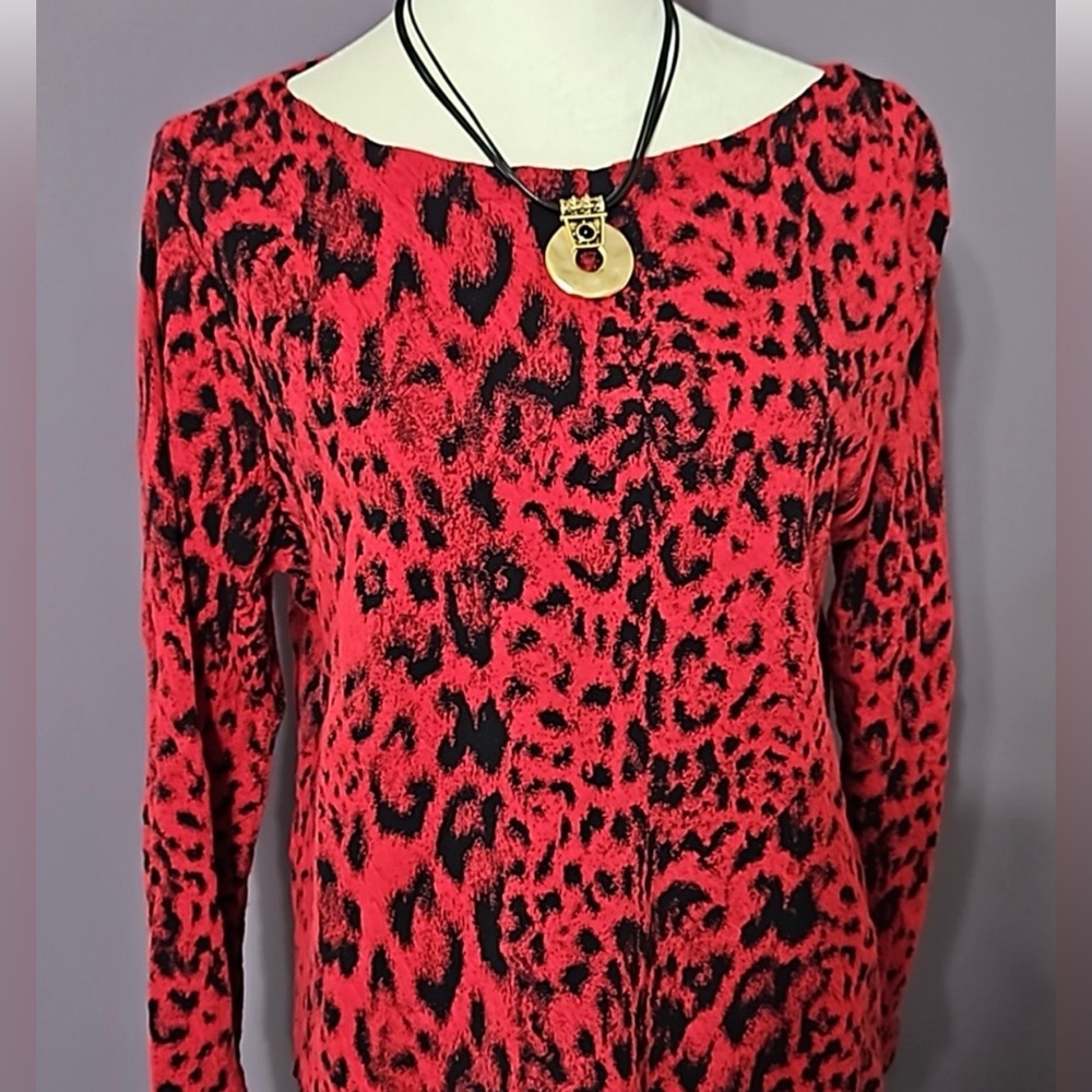 Chico's Leopard Print Sweater (Sz 1)